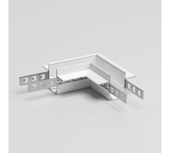Изображение товара Коннектор угловой Elektrostandard Slim Magnetic для встраиваемого шинопровода под ГКЛ 9,5мм (белый) a067509