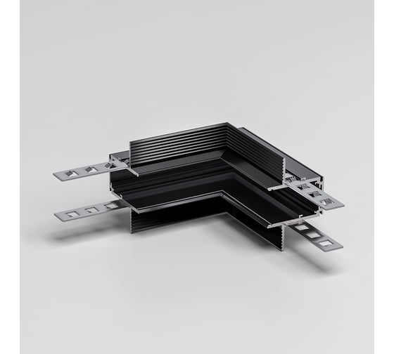 Изображение товара Коннектор угловой внутренний Elektrostandard Slim Magnetic для встраиваемого шинопровода под ГКЛ 9,5мм (черный) a067506