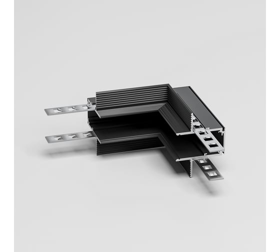 Изображение товара Коннектор угловой внутренний Elektrostandard Slim Magnetic для встраиваемого шинопровода под ГКЛ 12,5мм (черный) a067498