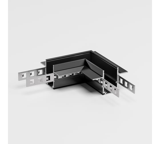 Изображение товара Коннектор угловой Elektrostandard Slim Magnetic для встраиваемого шинопровода под ГКЛ 9,5мм (черный) a067508