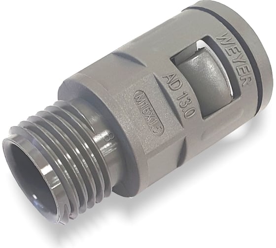Изображение товара Муфта для гофрированных труб - коннектор прямой Weyer WQG-M16G/AD13.0, нар. M16x1.5 WE0200400