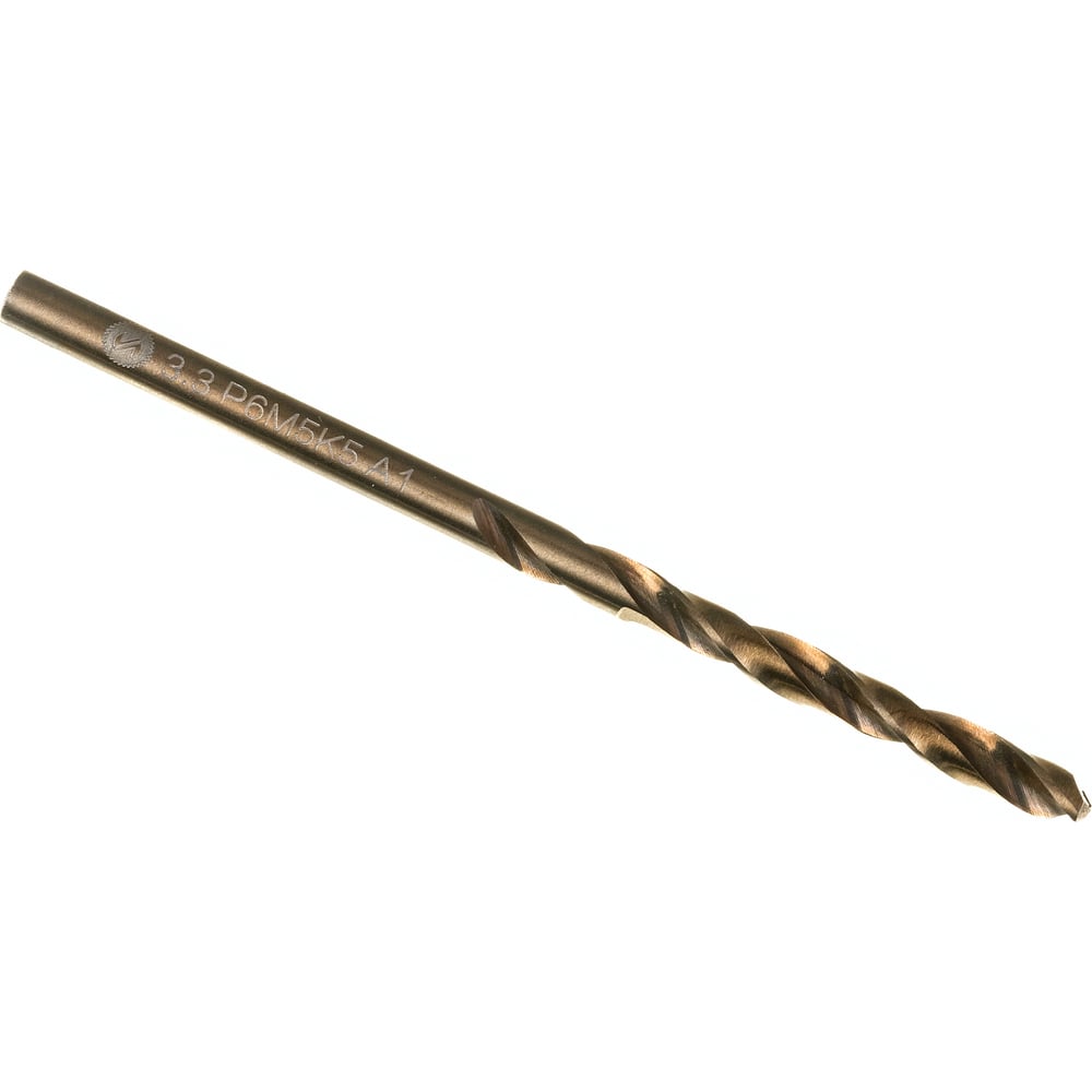Изображение товара Сверло цх средней серии 3.3х36х65 мм HSS М35Р6М5К5 DIN338