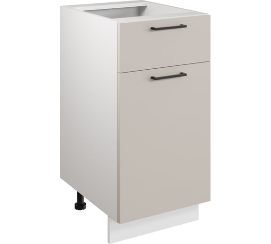 Изображение товара Шкаф - стол 40см с одним ящ. и с одной дв. Simple Н400-1Я Кашемир/ Белый Атмосфера 00-00025255