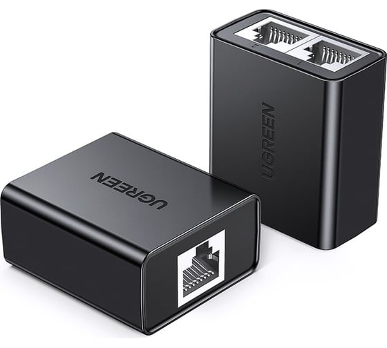 Изображение товара Конвертер Ugreen CM210 (50923) RJ 45 1 to 2 Ethernet Converter 2 шт цвет: черный 50923_
