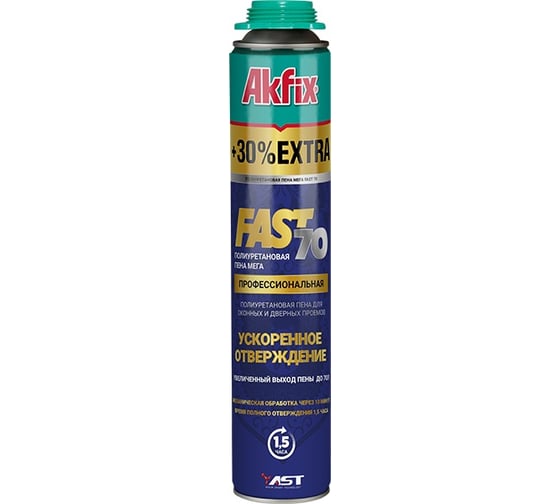 Изображение товара Профессиональная монтажная пена с ускоренным отверждением Akfix 70 л, 1000 г FAST70