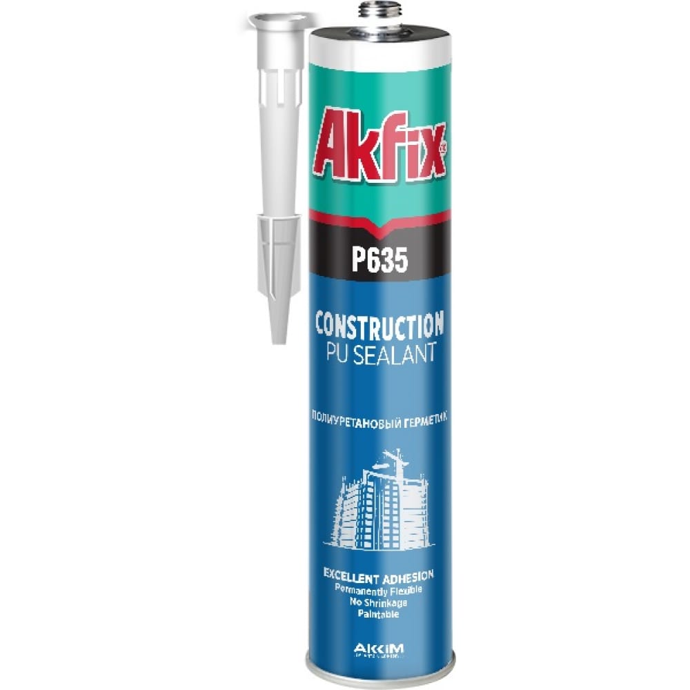 Полиуретановый строительный герметик Akfix полиуретановый автомобильный строительный герметик akfix p645 45 шор серый 280 мл aa106