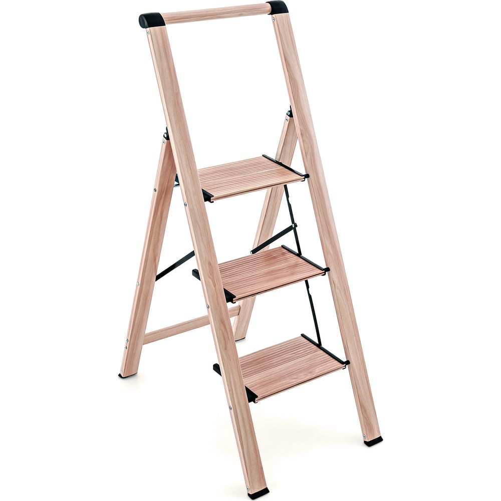 Изображение товара Стремянка Tatkraft Up 3 ступени, дизайн под дерево 12141