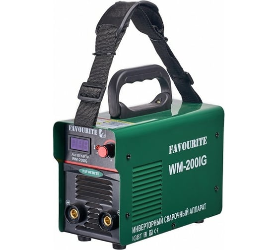 Изображение товара Сварочный инверт. аппарат FAVOURITE 10-200А, 4кВт, 1,6-4мм, ПВ60 WM-200IG 126100200