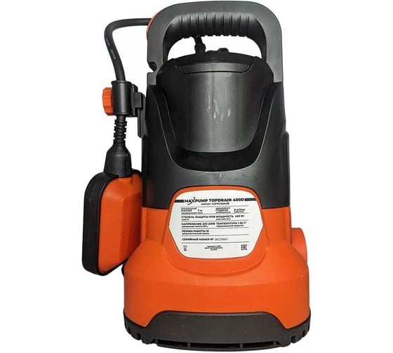 Изображение товара Погружной насос Maxpump TOPDRAIN 400D 2006352182751
