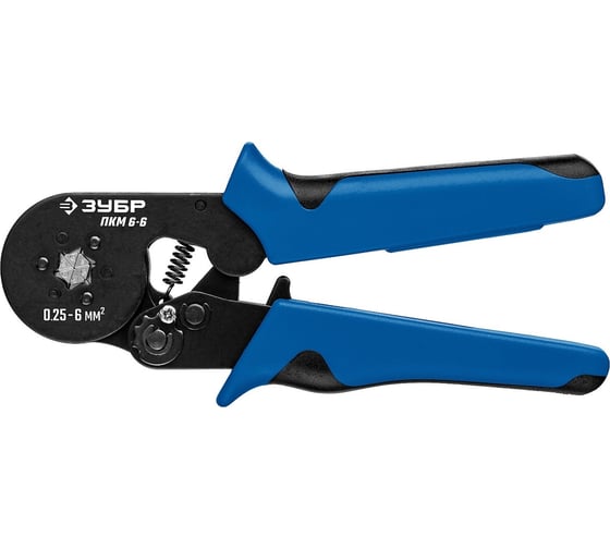 Изображение товара Пресс-клещи ЗУБР Профессионал ПКМ-6-6 мультидиапазонные, для втулочных наконечников, 0.25 - 6 мм.кв 22654_z01