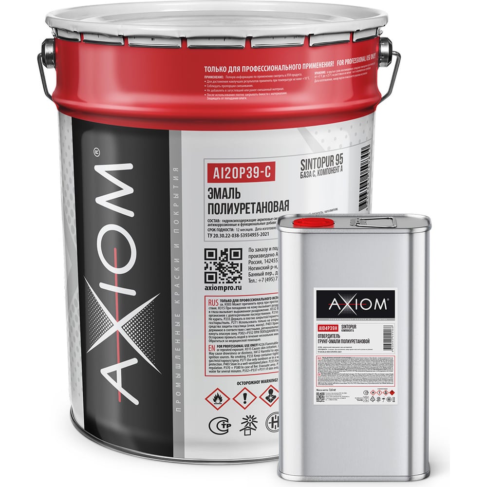 Изображение товара Эмаль полиуретановая AXIOM SintoPUR 95 цвет 9010 18 кг AI20P39-9010