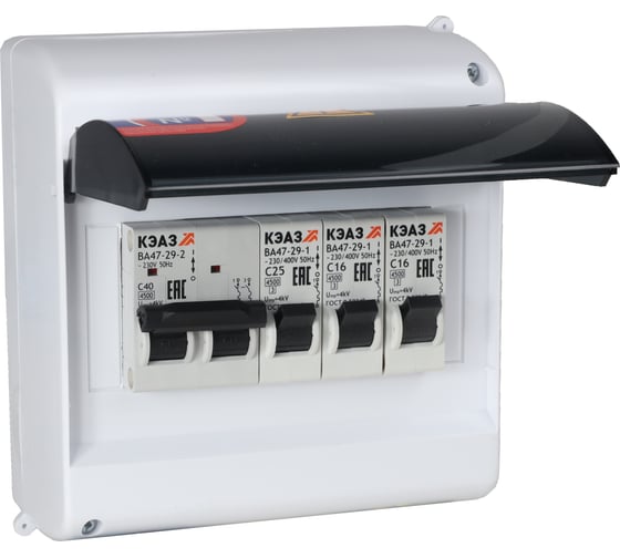 Изображение товара Щит распределительный ООО "Центр Энергии" НКУ ЩР40А П-06 (1x2С40, 2x1С16, 2x1С25) 00-00006454