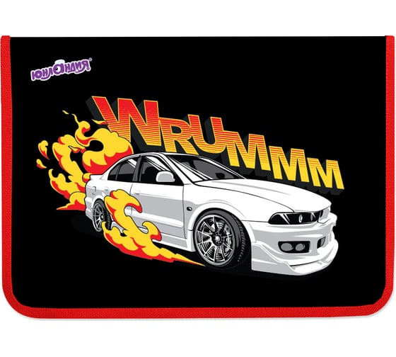 Изображение товара Папка для труда на молнии А4, 1 отделение, откидная планка, органайзер, Wrum, ЮНЛАНДИЯ 272225