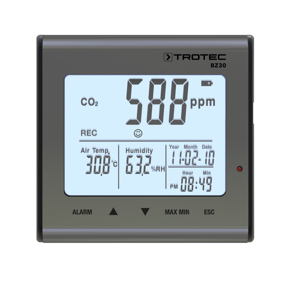 фото Логгер качества воздуха температура/влажность/со2 trotec bz30 3510205015