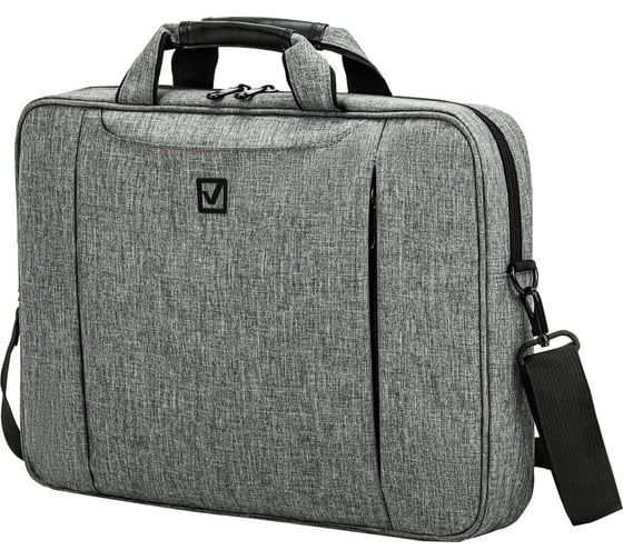 Изображение товара Сумка портфель BRAUBERG Office с отделением для ноутбука 17,3", светло-серый меланж, 34x44x6 см 272613