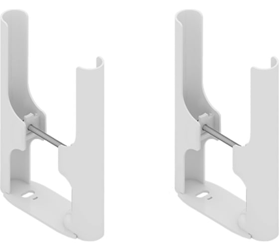Изображение товара Комплект из двух напольных креплений для трехтрубных радиаторов GUARDO белый цвет FL-FIX-TUBE3-R9016