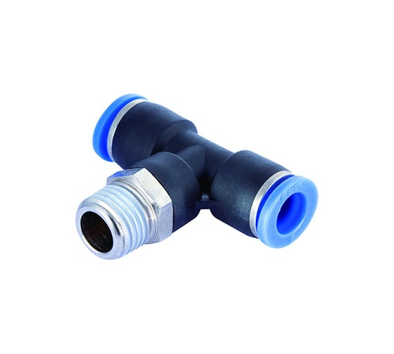 Изображение товара Тройник цанговый T-образный с наружной резьбой (1/4M; 12 мм) SHPI PT 12-R02