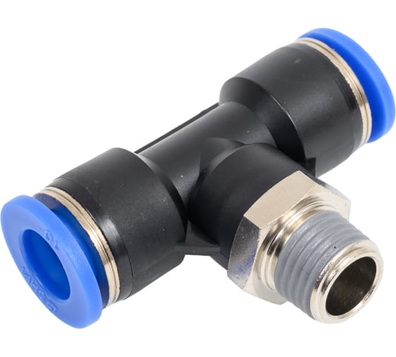 Изображение товара Тройник цанговый T-образный с наружной резьбой (1/4M; 10 мм) SHPI PT 10-R02