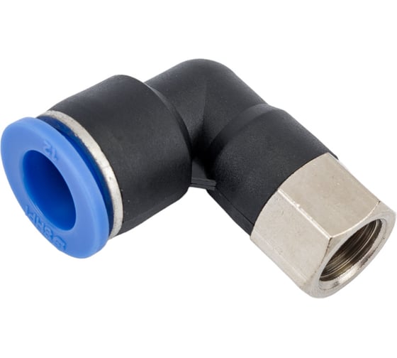 Изображение товара Фитинг цанговый угловой с внутренней резьбой 1/4F для трубки диаметром 12 мм SHPI PLF 12-R02