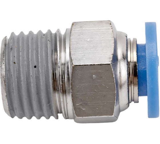 Изображение товара Фитинг цанговый прямой с наружной резьбой 1/4M для трубки диаметром 6 мм SHPI PC 06-R02