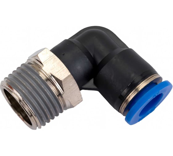 Изображение товара Фитинг цанговый угловой с наружной резьбой 1/2M для трубки диаметром 10 мм SHPI PL 10-R04