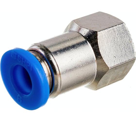 Изображение товара Фитинг цанговый прямой с внутренней резьбой 1/8F для трубки диаметром 6 мм SHPI PCF 06-R01