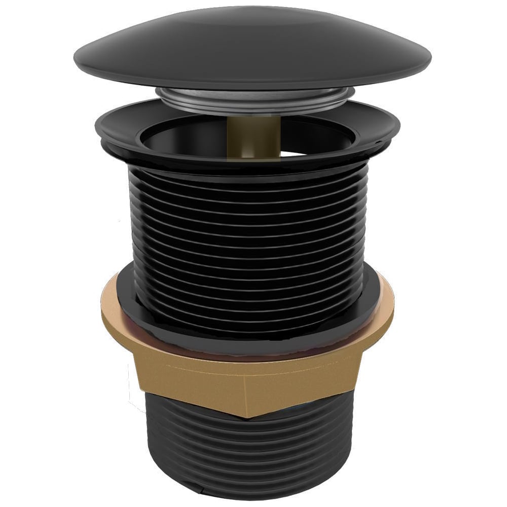 Изображение товара Донный клапан Teymi для раковины без перелива черный 45 мм ЦБ-00269183