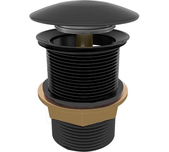 Изображение товара Донный клапан Teymi для раковины без перелива, черный T140107 ЦБ-00269183