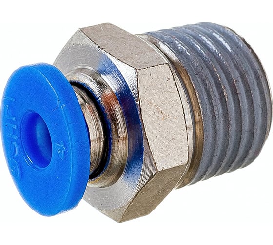 Изображение товара Фитинг цанговый прямой с наружной резьбой 1/4M для трубки диаметром 4 мм SHPI PC 04-R02