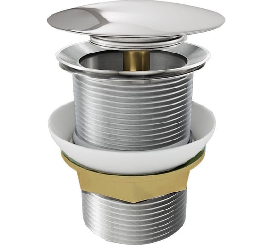 Изображение товара Донный клапан Teymi для раковины без перелива, хром T140108 ЦБ-00269182