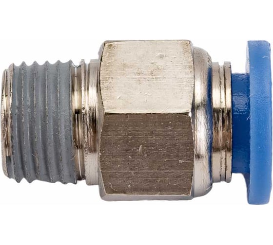 Изображение товара Фитинг цанговый прямой с наружной резьбой 1/8M для трубки диаметром 6 мм SHPI PC 06-R01