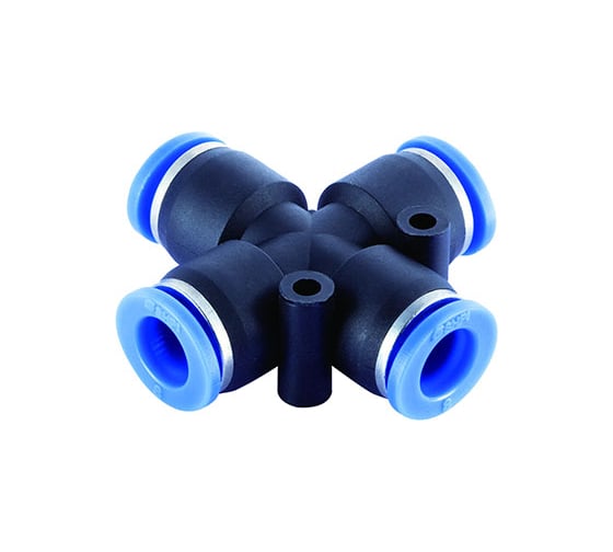 Изображение товара Фитинг цанговый крестообразный для соединения трубок диаметром 12 мм SHPI PZA 12