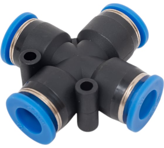 Изображение товара Фитинг цанговый крестообразный для соединения трубок диаметром 10 мм SHPI PZA 10