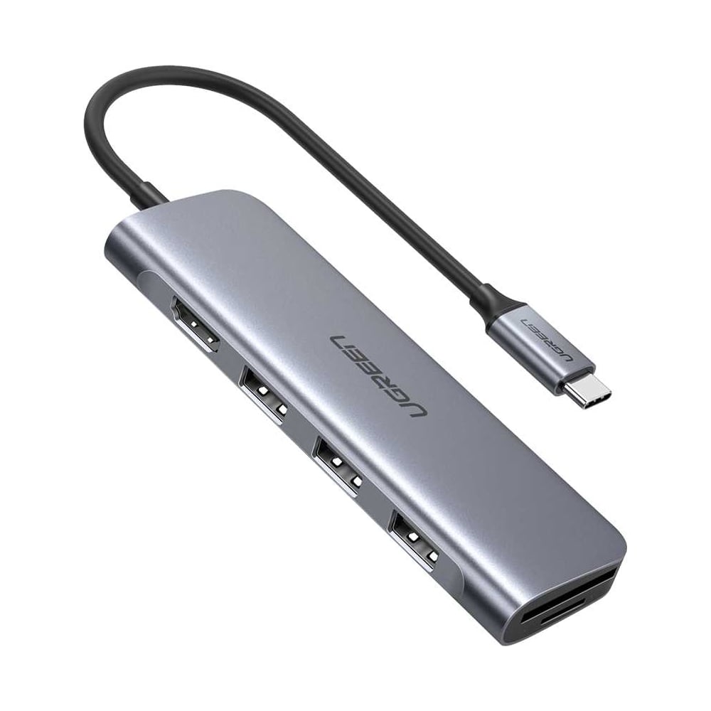 Изображение товара USB-Хаб Ugreen CM195 USB-C с 3 USB3.0, HDMI и картами SD TF