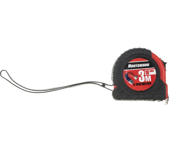 Изображение товара Рулетка с магнитом Монтажник 3 м х 16 мм 601316