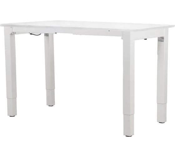 Изображение товара Регулируемый по высоте электрический компьютерный стол LuxAlto 4S2, для работы стоя и сидя, белое подстолье, белая столешница, ЛДСП, 160x80 см 34327
