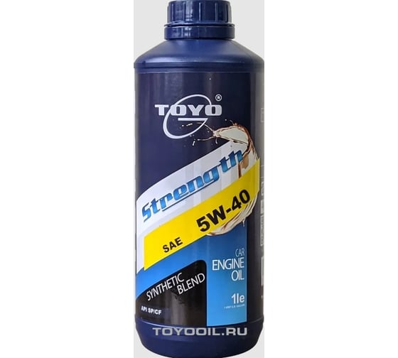 Изображение товара Автомобильное масло Toyo G Strength SAE 5W-40 API SP/CF, 1 л 9555131415458