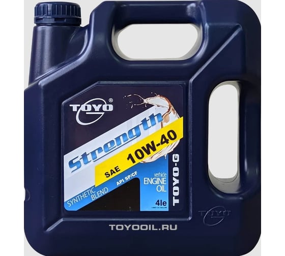 Изображение товара Автомобильное масло Toyo G Strength SAE 10W-40 API SP/CF, 4 л 9555131408290