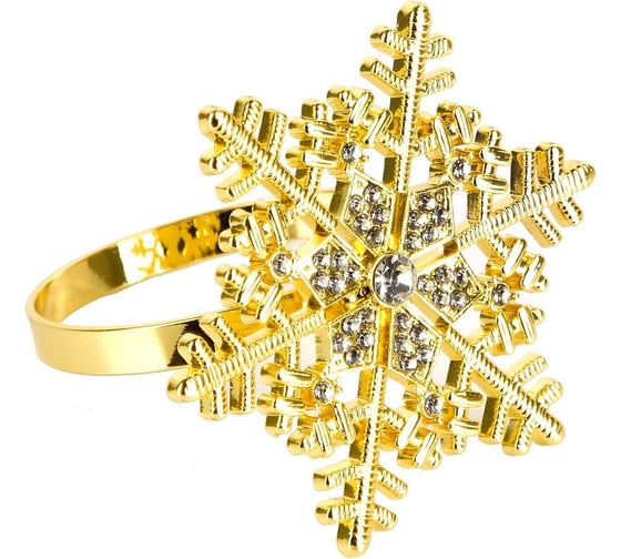 Изображение товара Набор колец для салфеток Nouvelle 4 шт, Снежинка, 4.5x4.5 см 9903672-Н4