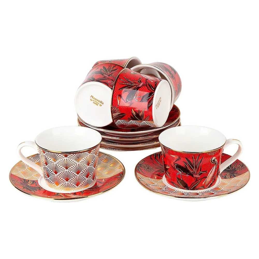 Изображение товара Набор чайный Nouvelle Casablanca 12 предметов на 6 персон фарфор с узором