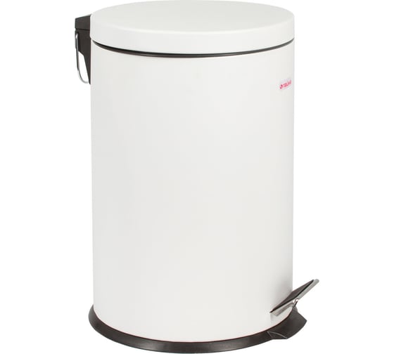 Изображение товара Ведро-контейнер для мусора (урна) с педалью LAIMA Classic, 20 л, белое, глянцевое, металл, внутреннее ведро 880981