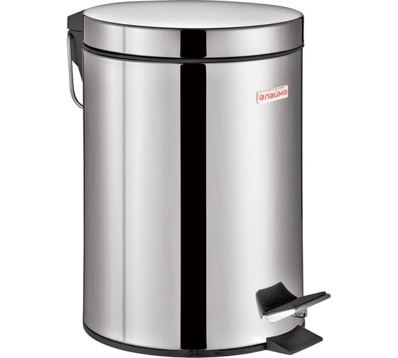 Изображение товара Ведро-контейнер для мусора (урна) с педалью LAIMA Classic, 3 л, зеркальное, нержавеющая сталь, внутреннее ведро 880974