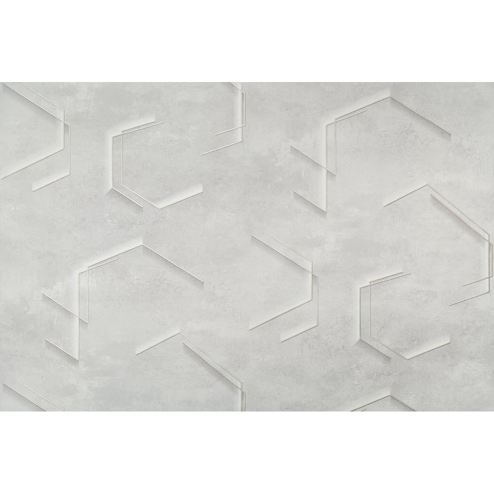 Изображение товара Обои OVK Тибет Светло-серые, флизелин, винил, 10 м х 1,06 м, 64 см раппорт