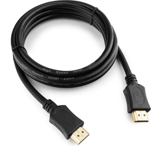 Изображение товара Кабель Cablexpert HDMI 19M/19M, v2.0, Light, позол.разъемы, экран, 1.5м, черный, пакет, CC-HDMI4L-1.5M
