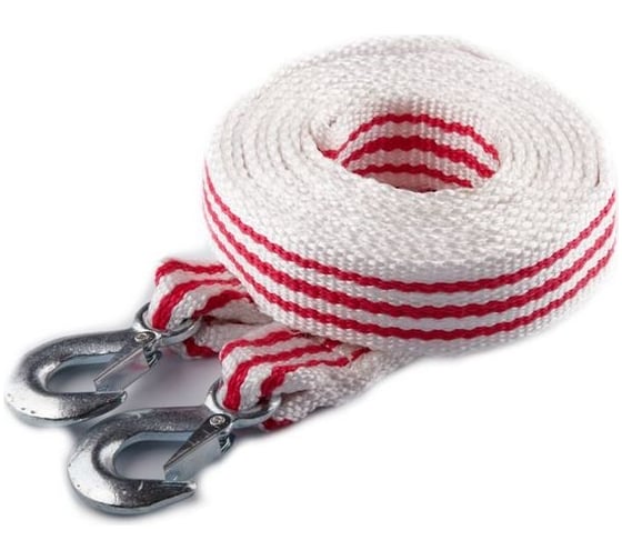 Изображение товара Трос ленточный Сибшнур №3 12т 5м 2 крюка 80075