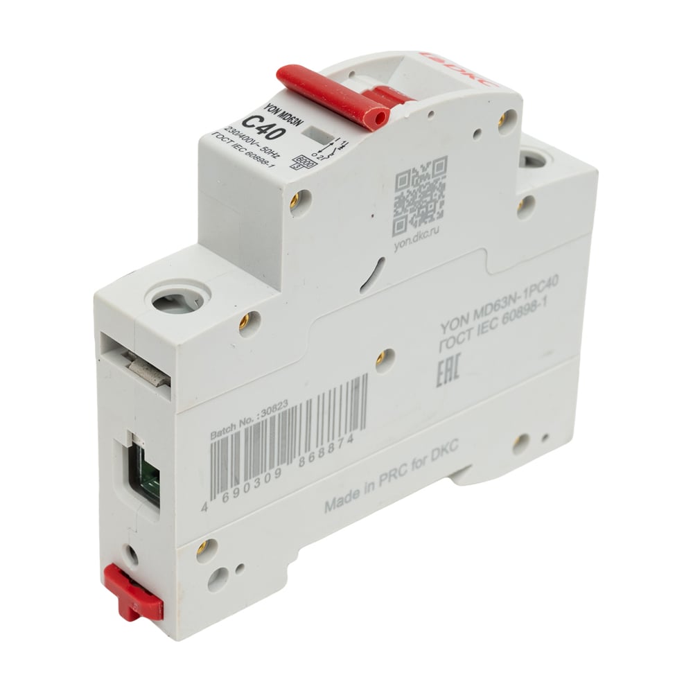 Изображение товара Автоматический выключатель DKC YON max MD63N 40А на DIN-рейку