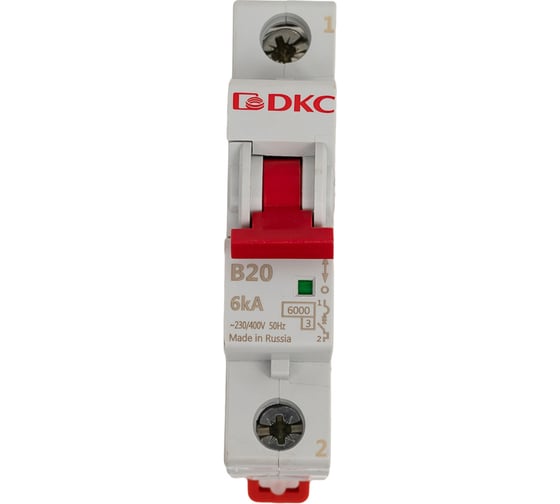 Изображение товара Автоматический выключатель модульный DKC YON MD63 1P 20А B 6kA 1 шт MD63 1B20 6 MD63-1B20-6