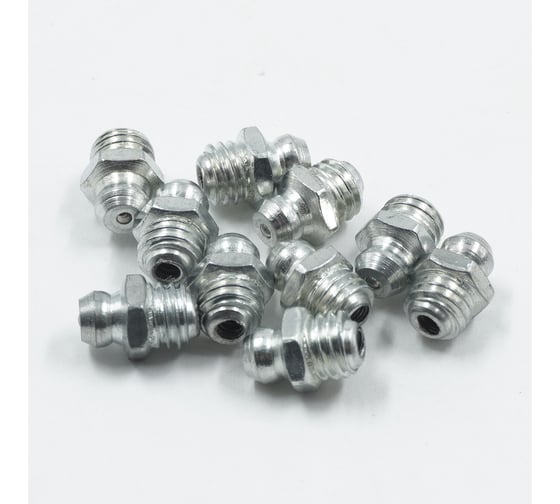 Изображение товара Пресс-масленка (тавотница) Harrison прямая М8x1,25 оцинкованная сталь (упак. 10 шт) TPS-TVT00M8-1,25ZN(10)