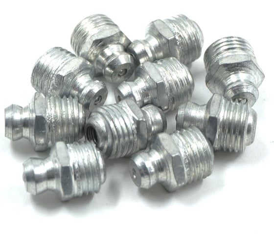 Изображение товара Прямая пресс-масленка (тавотница) М10х1, оцинкованная сталь, упак. 10 шт Harrison TPS-TVT00M10ZN (10)