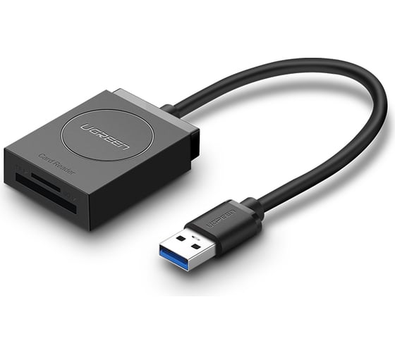 Изображение товара Кардридер Ugreen CR127 (20250) USB 3.0 Card Reader TF+SD. Цвет: черный 20250_
